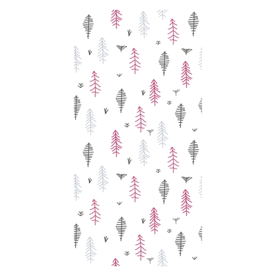 Tapeta - Motiv gozda v rožnato sivi