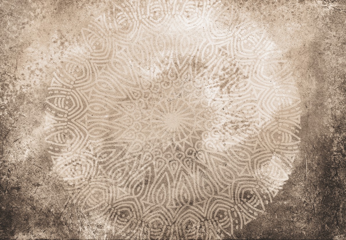 Fotobehang - Mandala in steen (T100055)