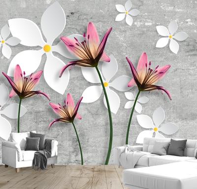 Fototapeta - Kwiaty 3D