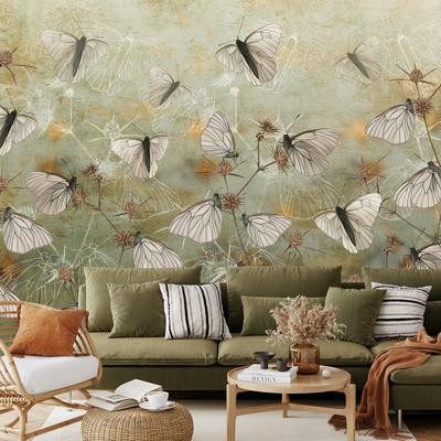 Fotobehang - Vintage vlinders