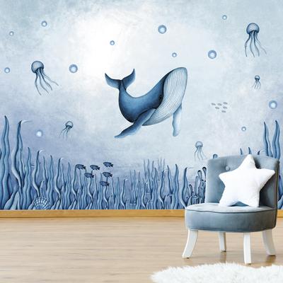Fotobehang - Blauwe wereld onder het water