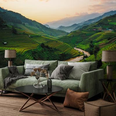 Fototapete - Reisfeld Mu Cang Chai